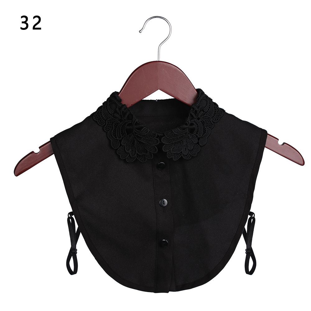 1pc Sexy Lace Fake Collar Shirt Shawl Flower Crochet Neckline Collars Women Detachable Collar Half Shirt Faux Collar Lace Fabric