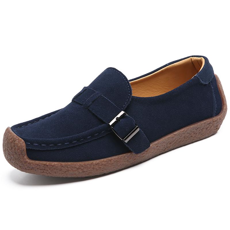 Fashion Large Size Women's Shoes Snail Shoes Suede Mother Shoes Women's Slip-on 35-43