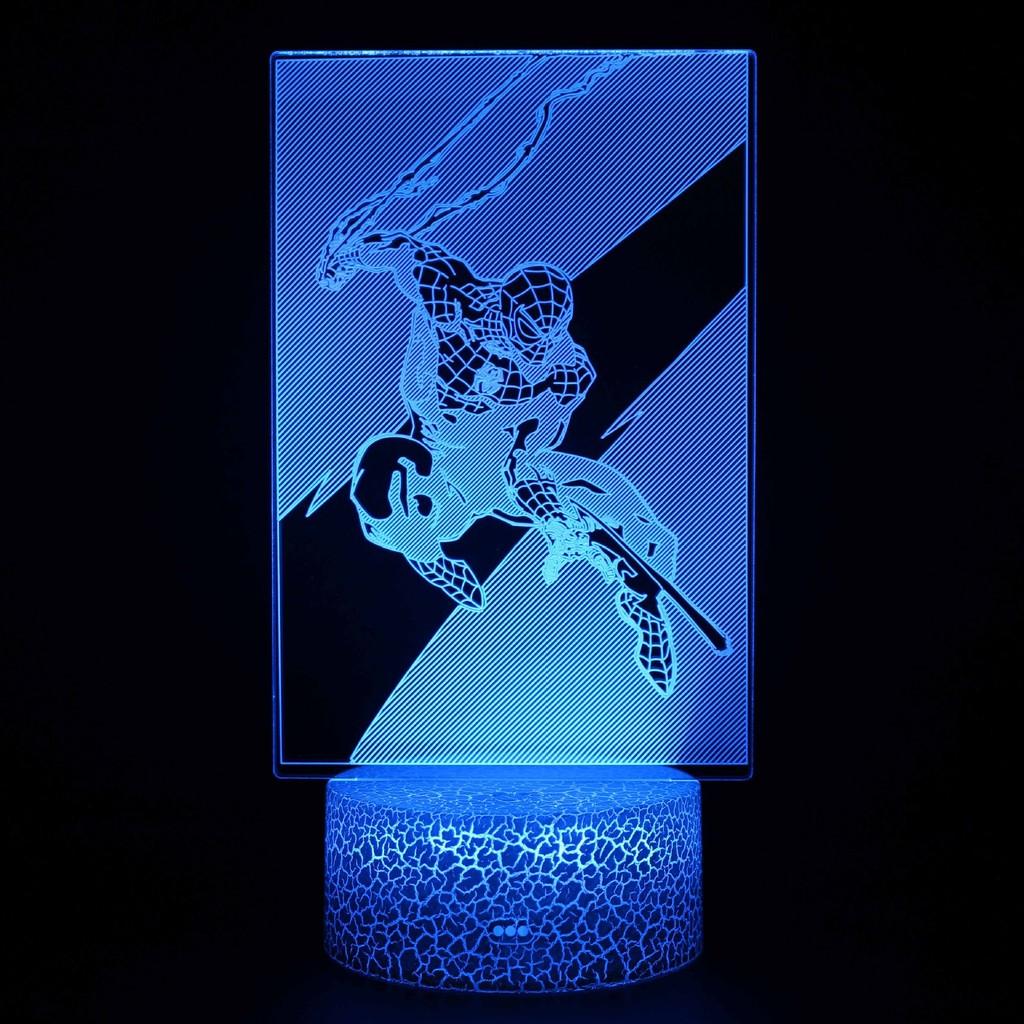 Spider-man 3d Led Night Light Modern Home Bedroom Decoration With Remote Control
