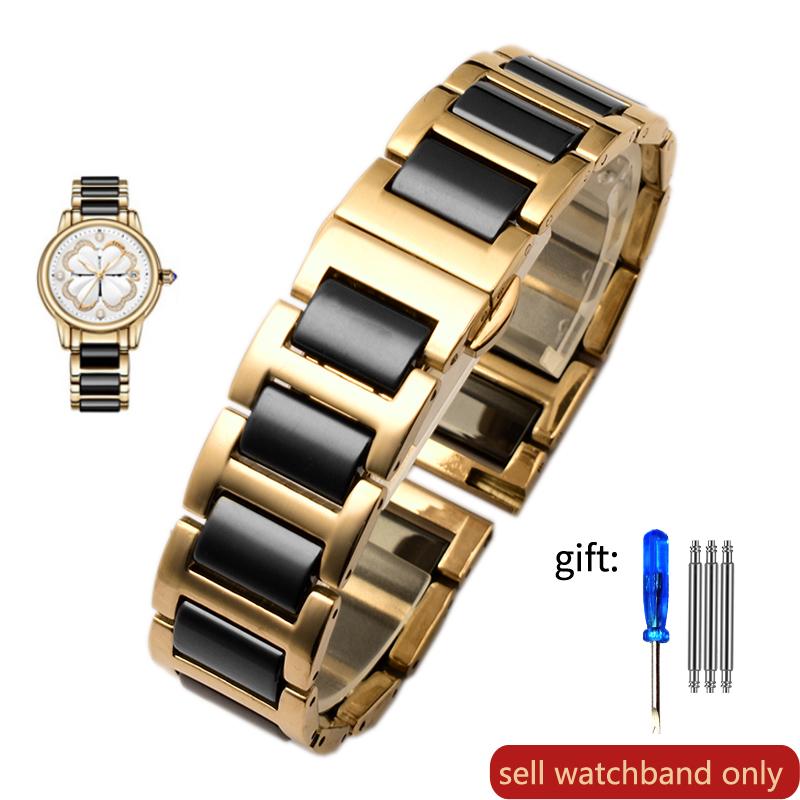 Высококачественный керамический ремешок для часов Rossini Guess Ebo Watch King Браслет из нержавеющей стали 16 18 мм