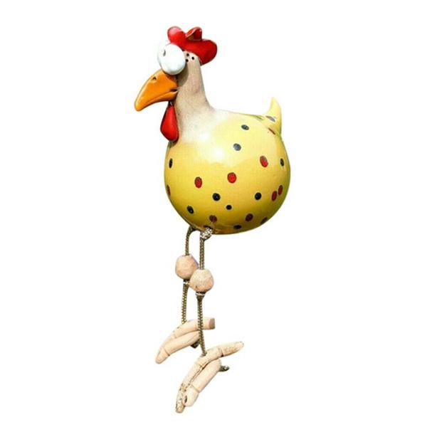 Садовые статуи петуха из смолы, забавные статуи курицы, уличные художественные статуи для двора, дурацкий петух, декор для газона, скульптуры, украшения для дома