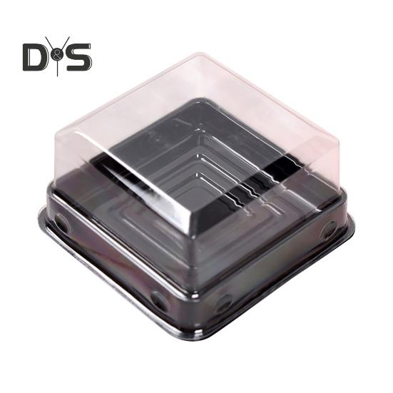 50Pcs 100g Moon Cake Box Square Shaped Multipurpose Plastic Egg Yolk Pastry Box for Festival