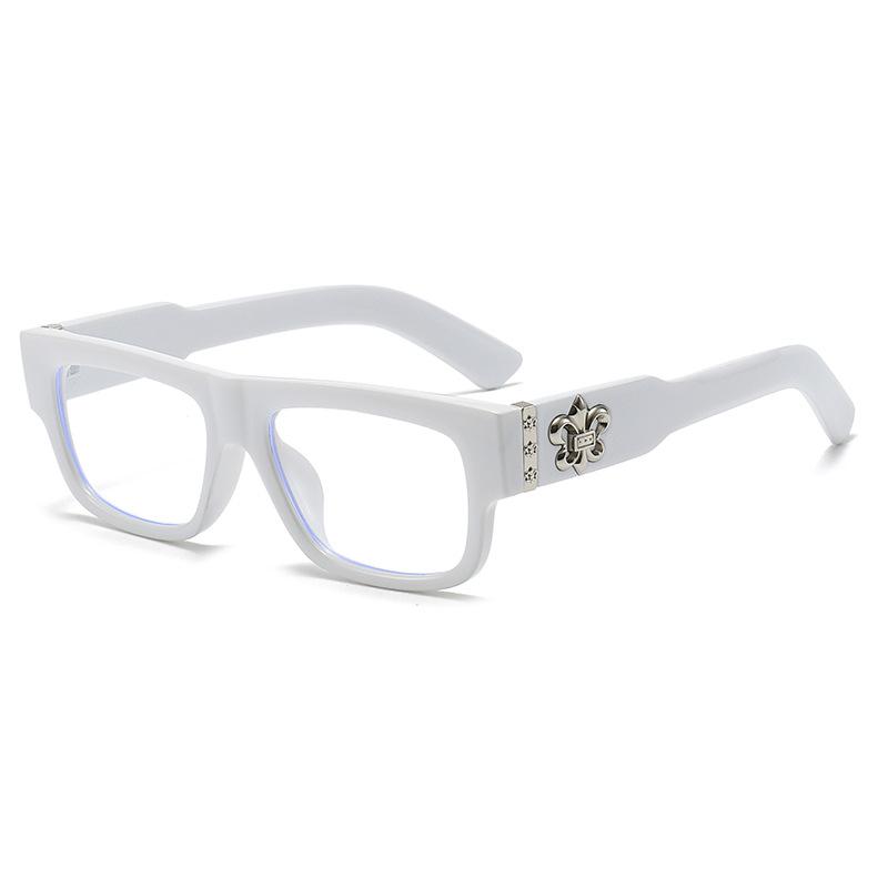 Retro black frame anti-blue light eye protection men's and women's high-end flat glasses fashion trend matching glasses frame