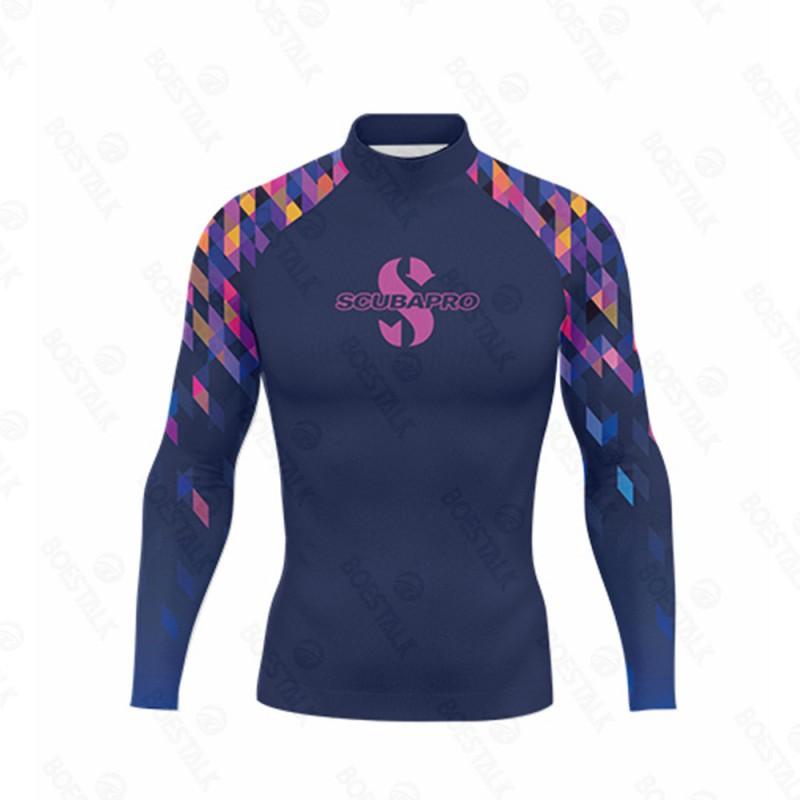 Mens UV Protection Rash Guard Long Sleeve Swim Shirt Surfing Diving Water Sports