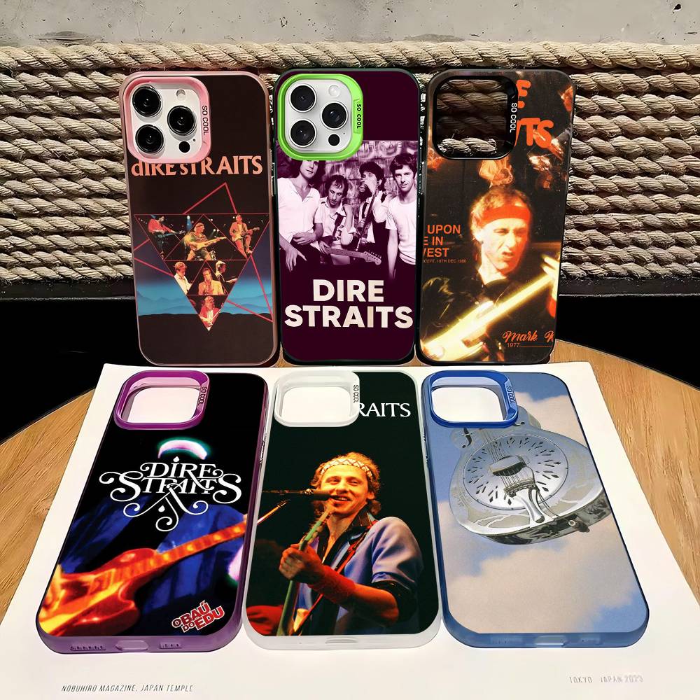 Чехол для телефона Rock Band Dire Straits Разноцветный Для IPhone 17 16 15 14 13 12 11 Pro Max Plus Матовый Чехол