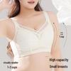 Plus Size Lace Crossover Minimizing Bra: Anti-Sag, Comfortable & Breathable for Women