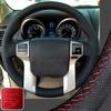 Черный и красный кожаный чехол на руль Prado для Toyota 4Runner Tacoma Tundra