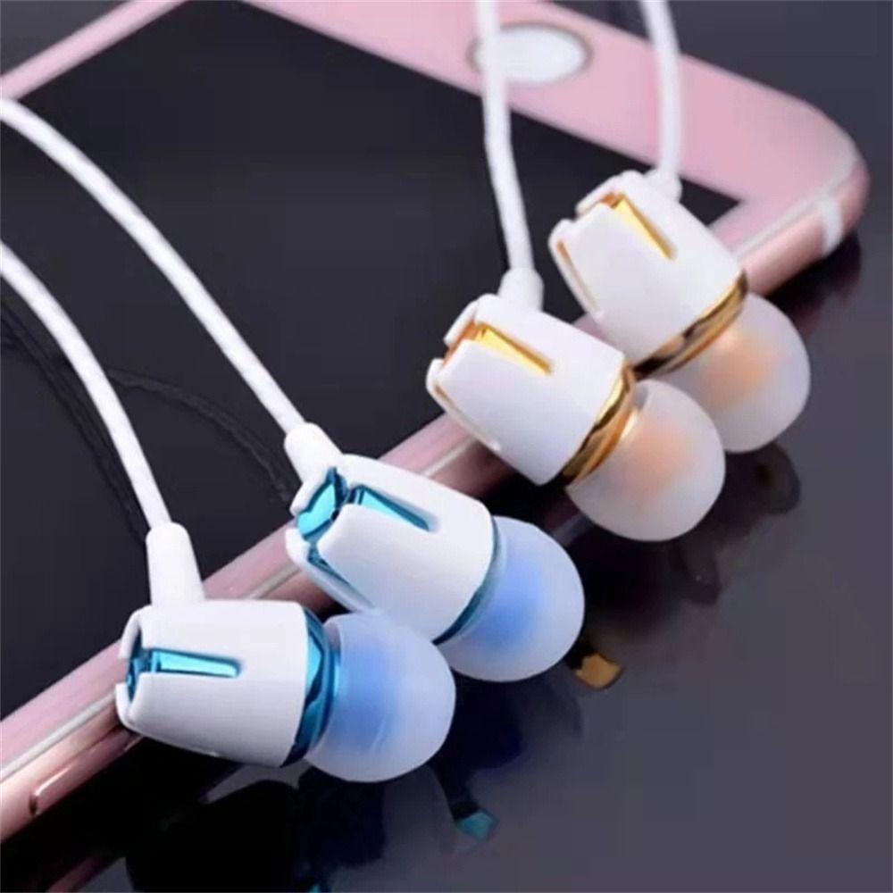 With Mic Stereo Bass HiFi Sound 3.5mm In-ear Earphone Phone Headset Wired Earphone Earbuds