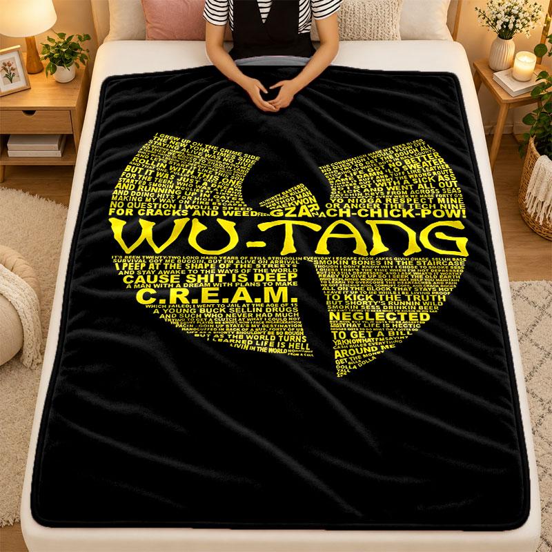 Flannel BlanketWu Tang Clan Warm Soft Throw Blanket for Indoor Sofa Bed Living Room Use