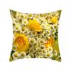 Square Floral Print Cushion Cover Rose Pattern Pillowcase Home Living Room Seat Room Decoration Pillowcase
