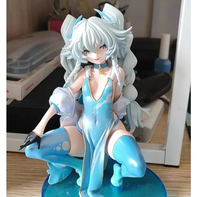Фигурка Аниме Girls Frontline Cuique Mei - Приседающая Поза, Двойной Хвост, Красивая Модель, Орнамент Шасси, Коллекционный Подарок