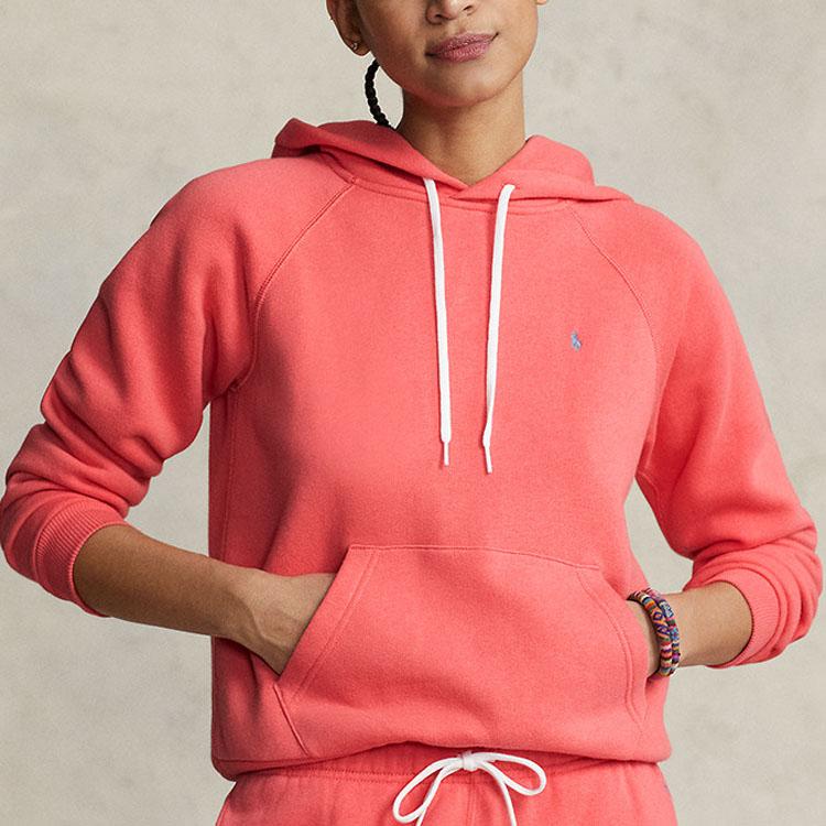 Polo Ralph Lauren Весна-Лето 23 Однотонная Толстовка с Капюшоном и Шнурком, Вышитым Логотипом, Реглан Рукавом Женская толстовка WMPOKNINFB20486-600