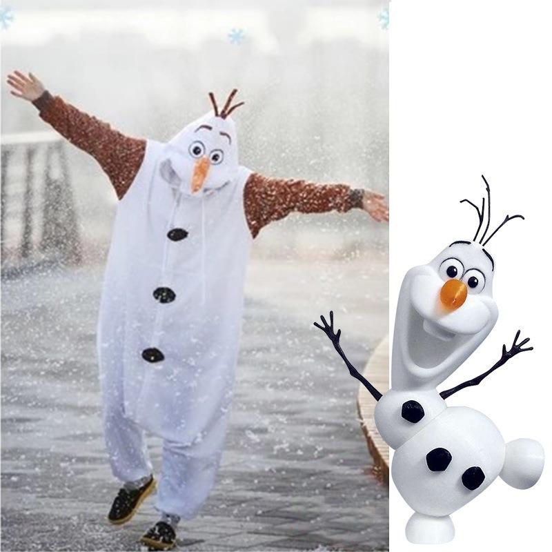 Frozen Snow Treasure Costume Children's Adult Doll Snowman Dress Up Onesie Party Show Outfit