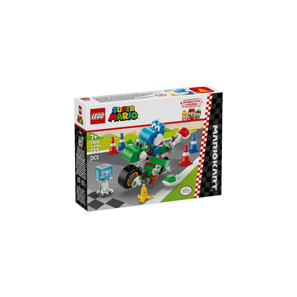 LEGO Super Mario Mario Kart Yoshi Bike Toy Set Building Blocks for Kids Ages 7-9