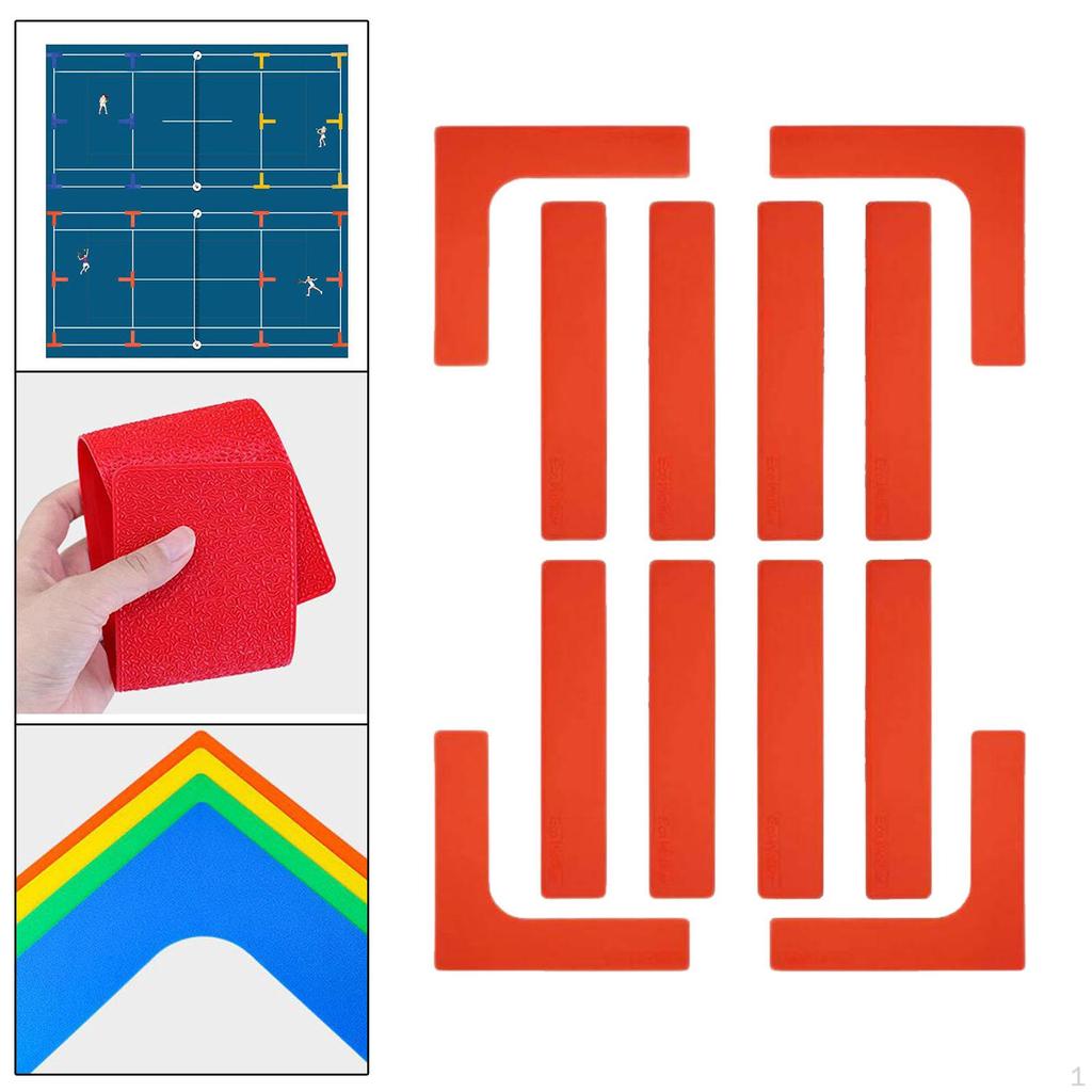 Pickleball Court Line Marker Set Lines Marking Accessory Multifunction Tennis Border Markers