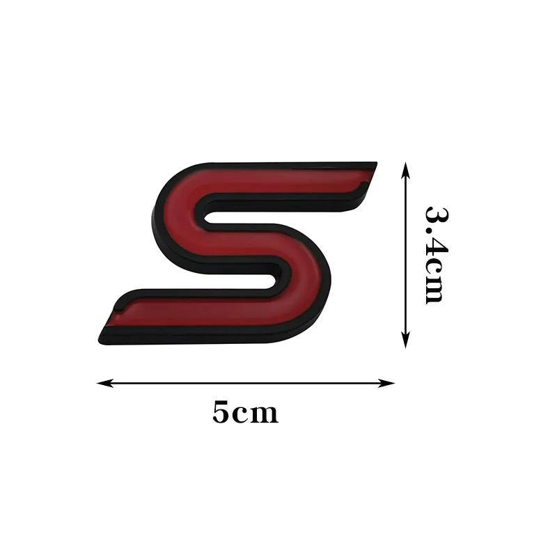 1 шт. 3D Металлическая решетка радиатора S Хромированный значок-эмблема Наклейки на автомобиль для Focus Fiesta Ecosport Kuga Mondeo Everest Стайлинг автомобиля
