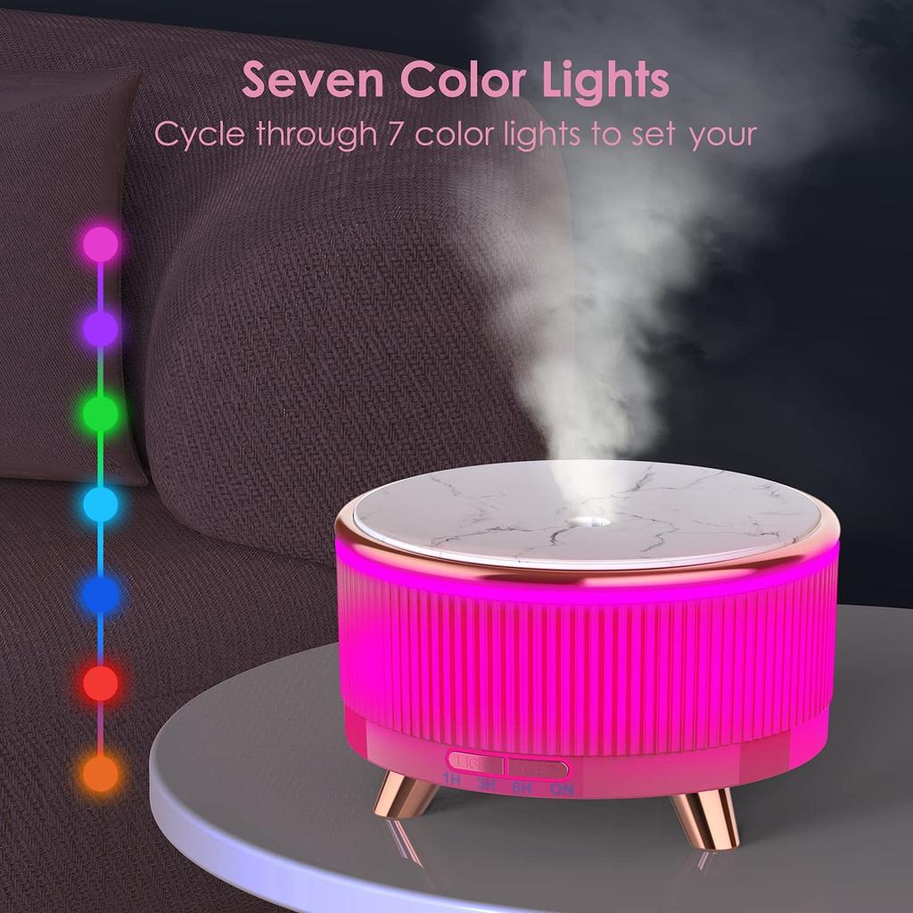 500ml Ultrasonic Humidifier Aromatherapy Diffusers Electric Ential Oil Aroma Diffuser Mist Sprayer LED Night Mp