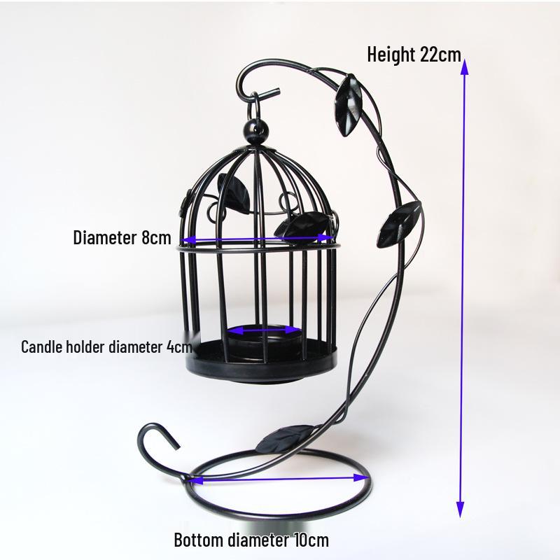 Подсвечник из кованого железа в европейском стиле - Романтичный домашний декор, ручная работа