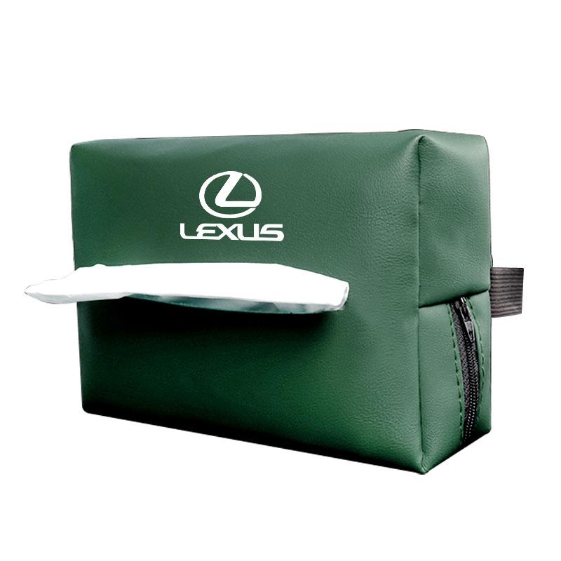 QDDY3 PU Leather Car Tissue Box Facial Tissue Storage Bag For Lexus FSPORT LBX NX RX 350h 450h ES UX 300e GS IS LS LX CT LC RC GX460