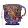 Набор чашек для кофе Цветные церковные чашки для христианских подарков Верные друзья Ручная работа 400 мл Кофейные кружки с крестом с религиозным искусством