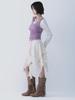 Cecese Lace Up Lace Skirt Ivory