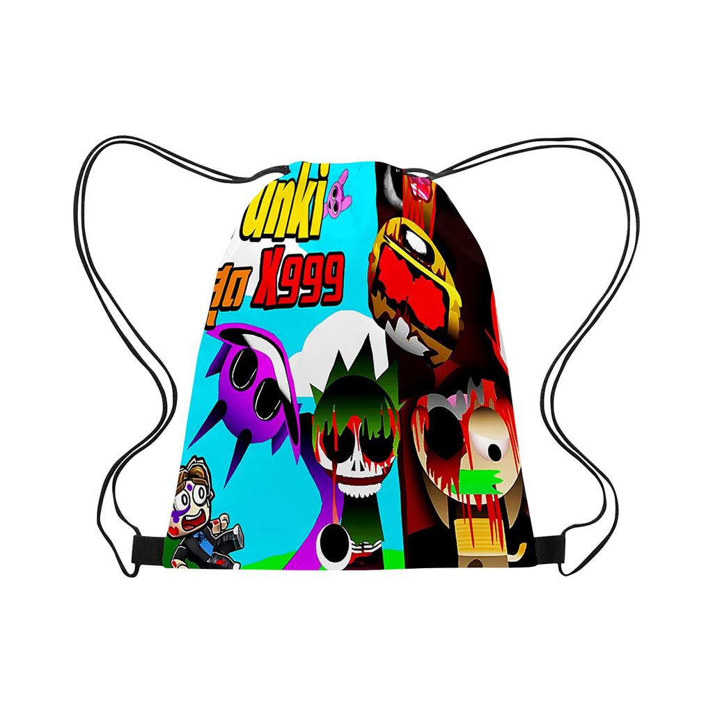 Box Sprunki Drawstring Bag Портативный Большой Вместительный Рюкзак Drawstring Водонепроницаемый