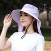 Hat Women's Summer Sunshade Sun Protection Hat Cycling Outdoor Summer Cool Hat Shawl Bucket Hat Breathable Big Brim Mountaineering Hat