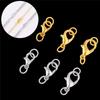 10Pcs/lot Stainless Steel Gold Plated Lobster Clasp Jump Rings For Bracelet Necklace Chains DIY Jewelry Making Findings Supplies