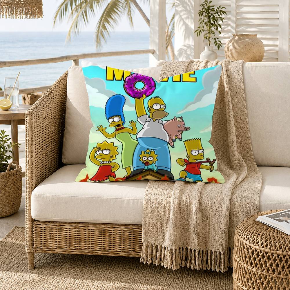 SSimpsons Cartoon Pillow Case for Sofa Living Room Home office Decor Protective Cover