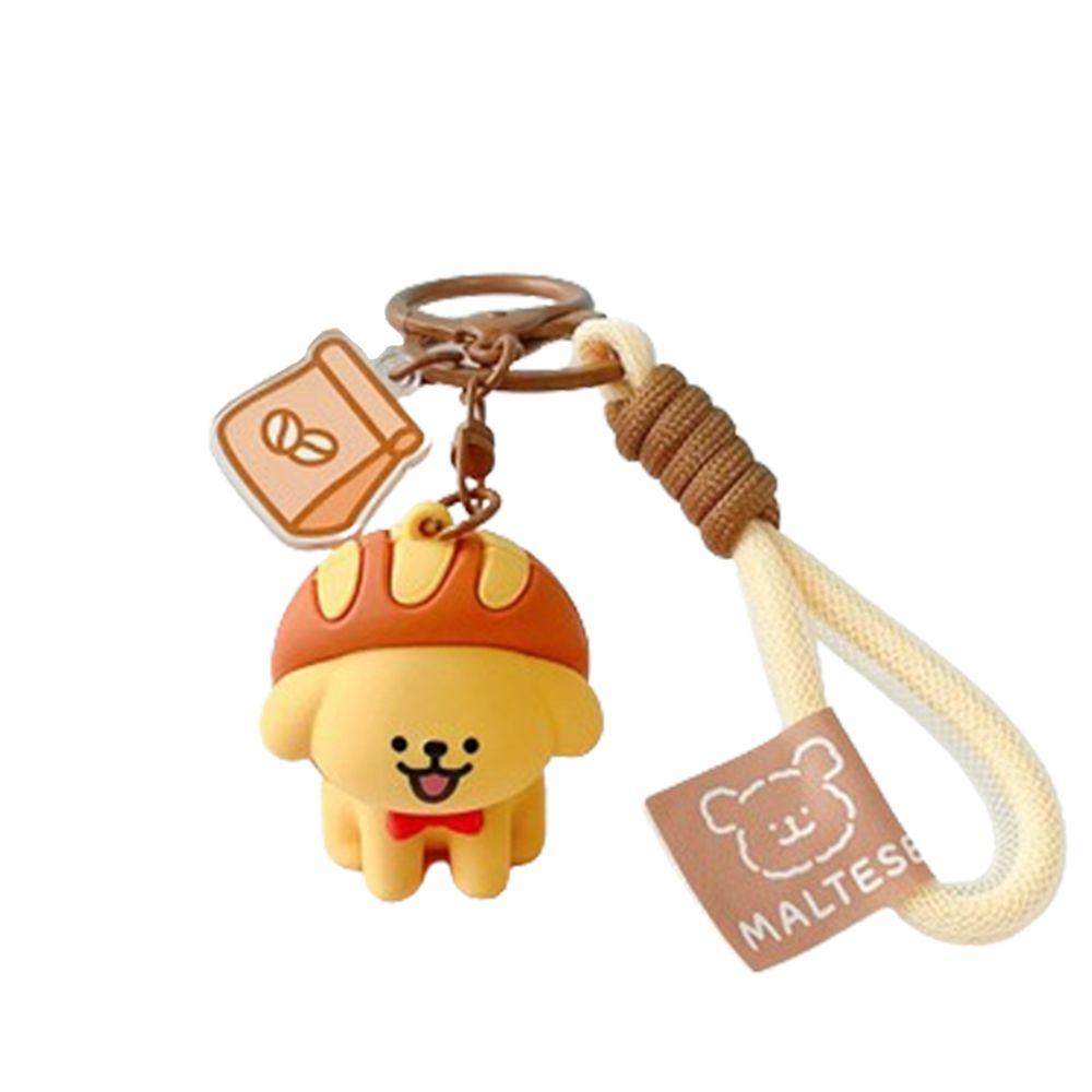 Брелок-подвеска в виде мультяшной собаки в виде 3D-образного пончика, брелок в виде куклы-мопса, подарки