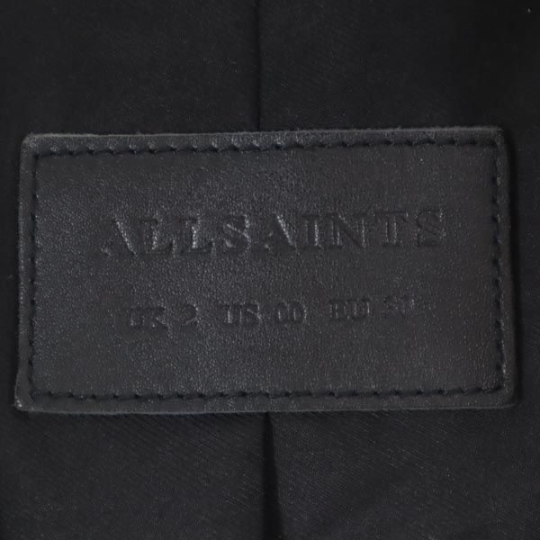 AllSaints Sheep Leather Leather Jacket UK2 Black Genuine Leather Women Used