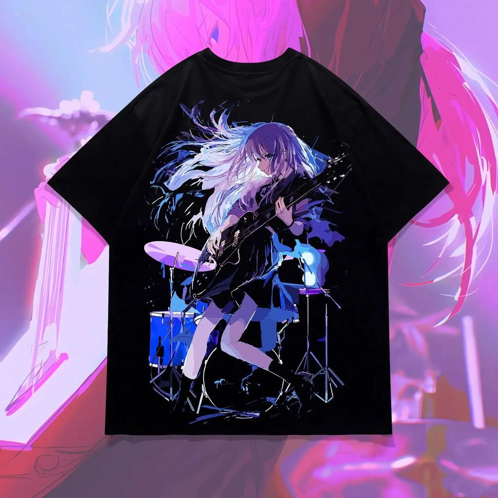 Bocchi the Rock Anime Fans TShirt Suitable for All Seasons Fashionable and Versatile Full Sizes Women And Unisex Tshirts