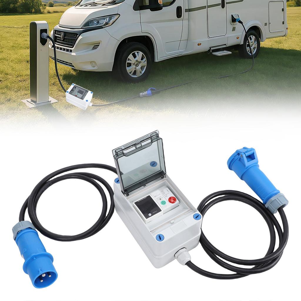 Цифровой счетчик электроэнергии с водонепроницаемым разъемом WiFi Автоматический выключатель Поддержка для Умного портативного счетчика кВтч для Автодома, Уличного использования, Дома