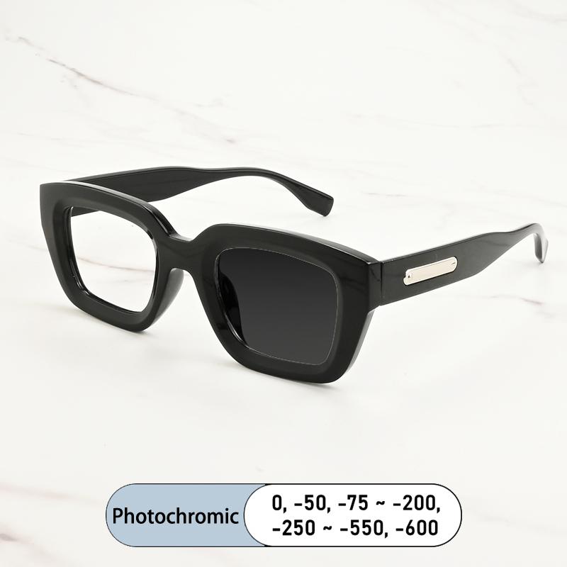 Брендовый Дизайн Квадратная Толстая Рамка Мужские Очки для Миопии По Рецепту Близорукость Анти Синий Свет Женские Короткие Легкие Оптические Очки