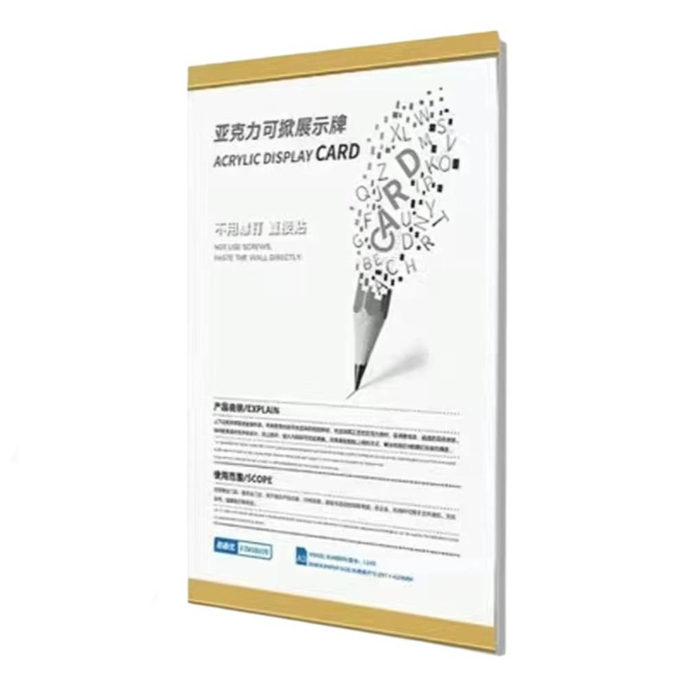 Rectangle Magnetic Wall Mounted Frame Reusable Display Board Acrylic Sign Holder  Retail Store