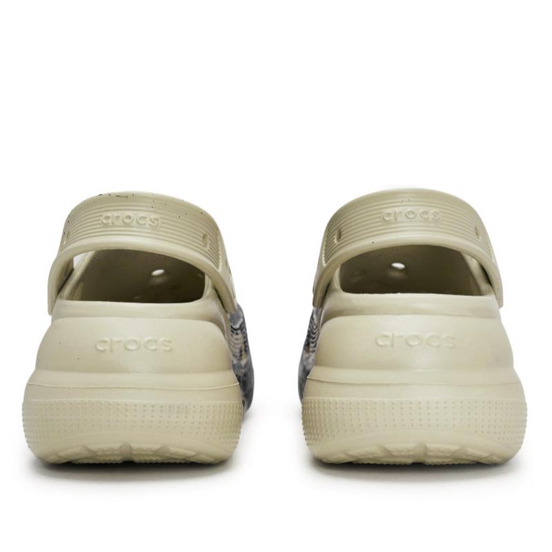 Crocs Crush Clog 811 Manufacture Night Live Special Shoe Box EVA High Street Ink Splash Hole Shoes Unisex Bone White and Black
