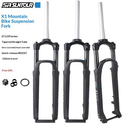 SUNTOUR Горный велосипед Передняя вилка X1 XCM27.5 29 дюймов Амортизатор Воздушная вилка BOOST Ось бочонка с демпфированием