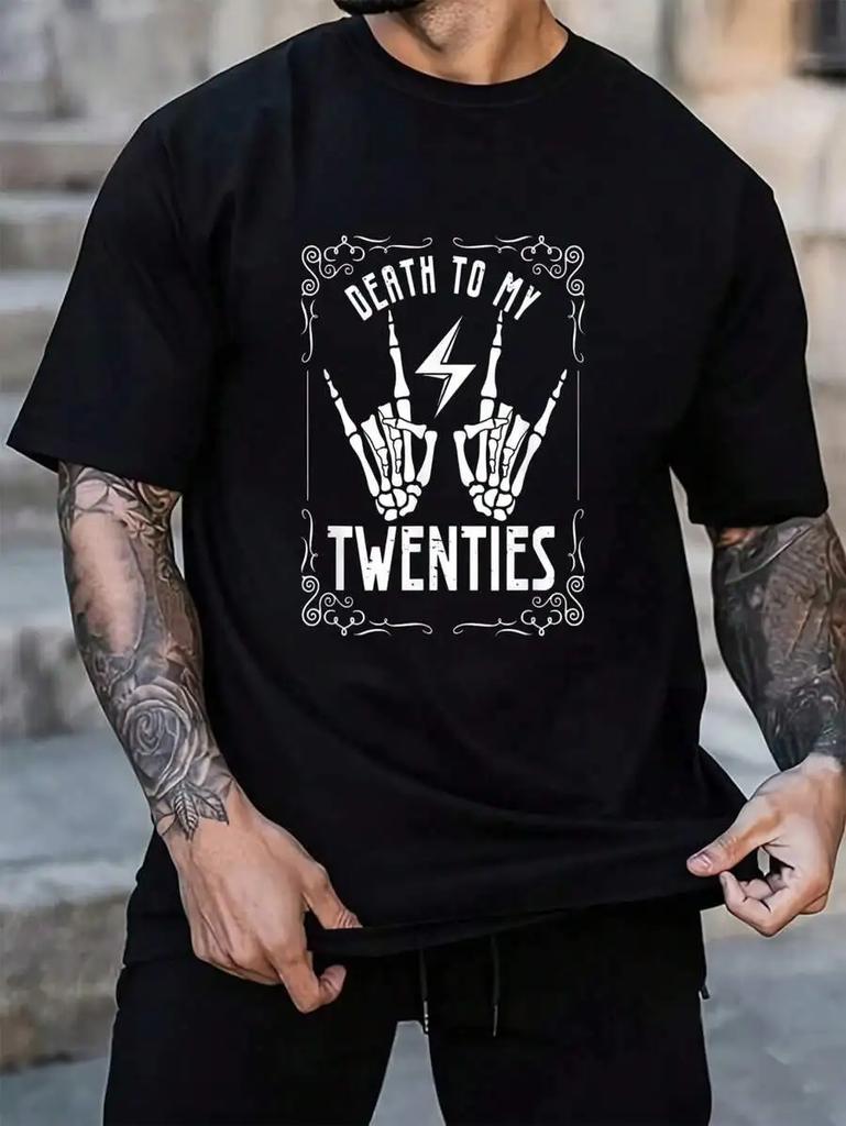 100 Cotton Death To My Twenties 20s 30th Birthday 30 Years Old Skeleton Tshirt Unisexs Black Vacation Crew Neck Short Sleeve Ts