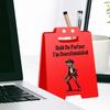1/2/3Pcs Caution Overstimulated Desk Sign Cowboy Frog Hold On Partner I'm Overstimulated Mini Table Sign Home Office Decoration Coworkers Gag Gift