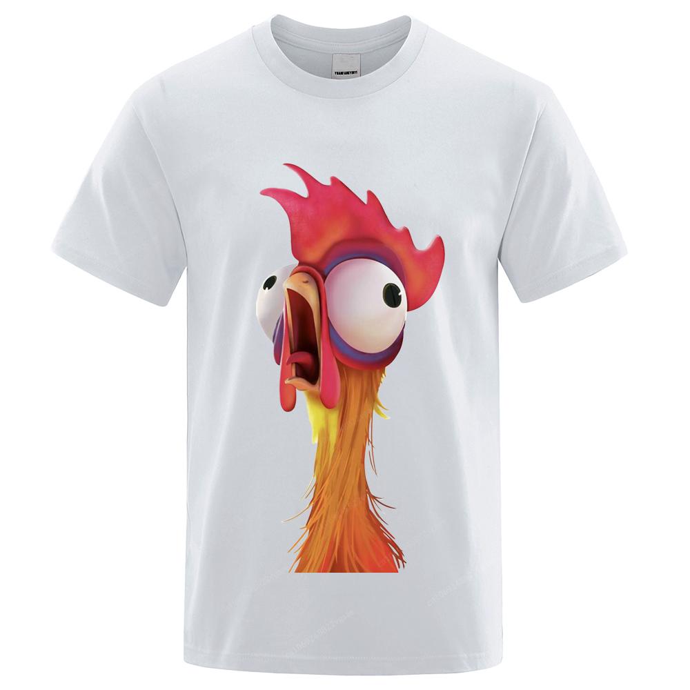 Забавные футболки с изображением курицы, мультяшные аниме-футболки с 3D-принтом для мужчин и женщин, модные футболки большого размера из хлопка, футболки, топы, одежда