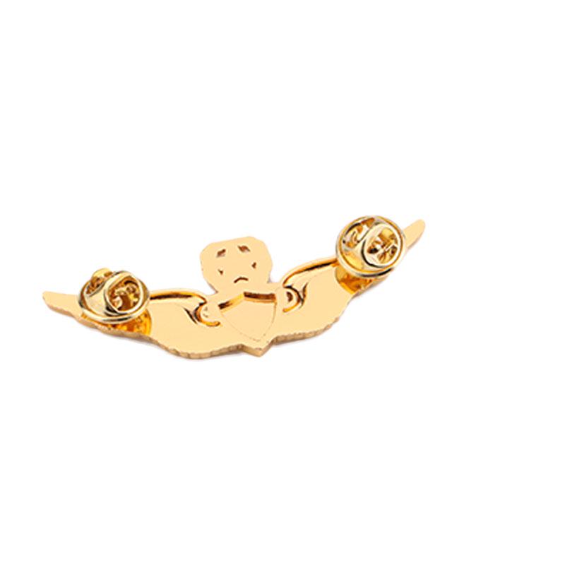 Военный командный пилот ВВС США во время Второй мировой войны, значок с металлическими крыльями, Золотая пятиконечная звезда, прищепки для одежды