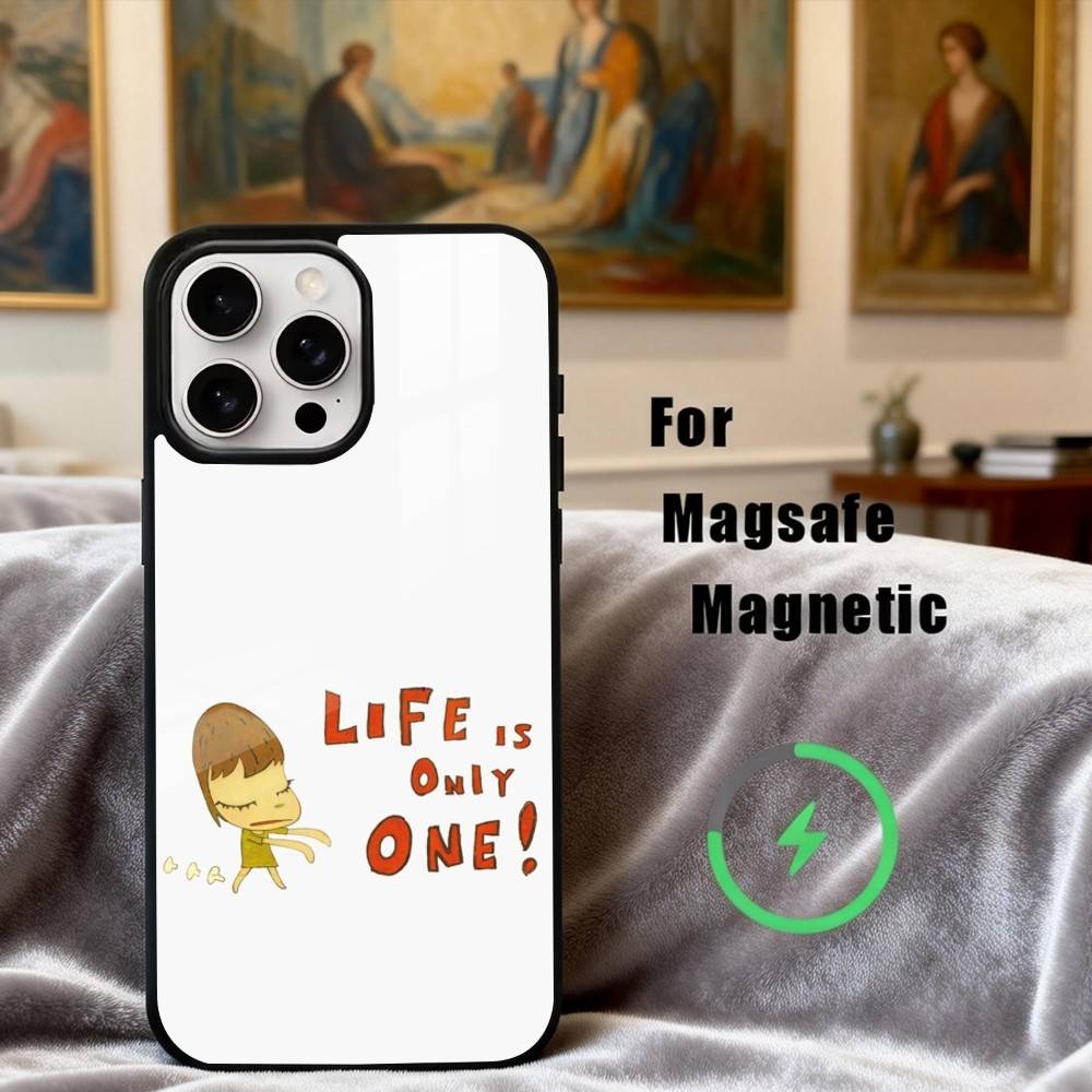 Cute Y-Yoshitomo Nara Phone Case For iPhone 17,16,15,14,13,12,Plus,Pro,Max for Magsafe Magnetic Wireless Charging