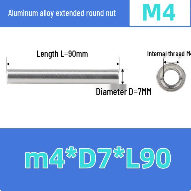 M4d7 Aluminum Alloy Round Spacer Stand with Double Internal Threaded Rod