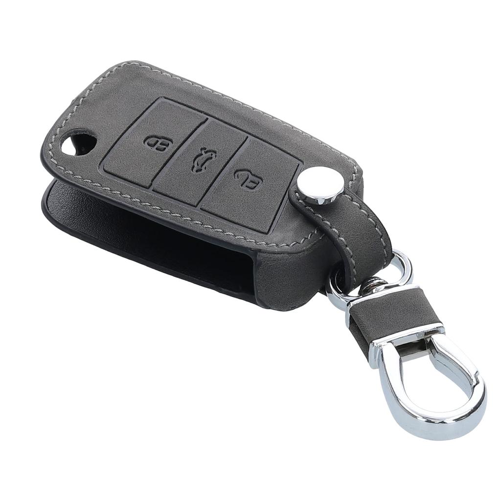 Чехол для ключей совместимый с kwmobileVWGolf7MK7 - Защитный чехол-накладка для ключей, чехол для ключей, ключ от машины - ПУ кожа в стиле нубук, темно-серый