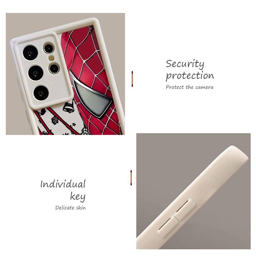 Рождественский чехол Marvel Человек-Паук для Samsung Galaxy S24 Plus S25 Edge S21 S25 Ultra S22 S23 FE S24Ultra S20FE Мягкий чехол