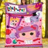 1 шт. Плед Lalaloopsy1 - Цифровая печать, Полиэстер, Уютный для всех сезонов, Идеально подходит для улицы, Кемпинга и Путешествий