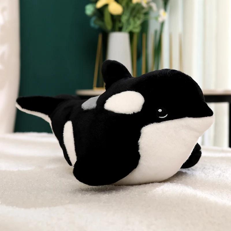 Реалистичные плюшевые игрушки косатка, кукла-рыба Orcinus Orca, милая мультяшная акула, мягкая подушка для сна для детей, девочек, подарок для ребенка