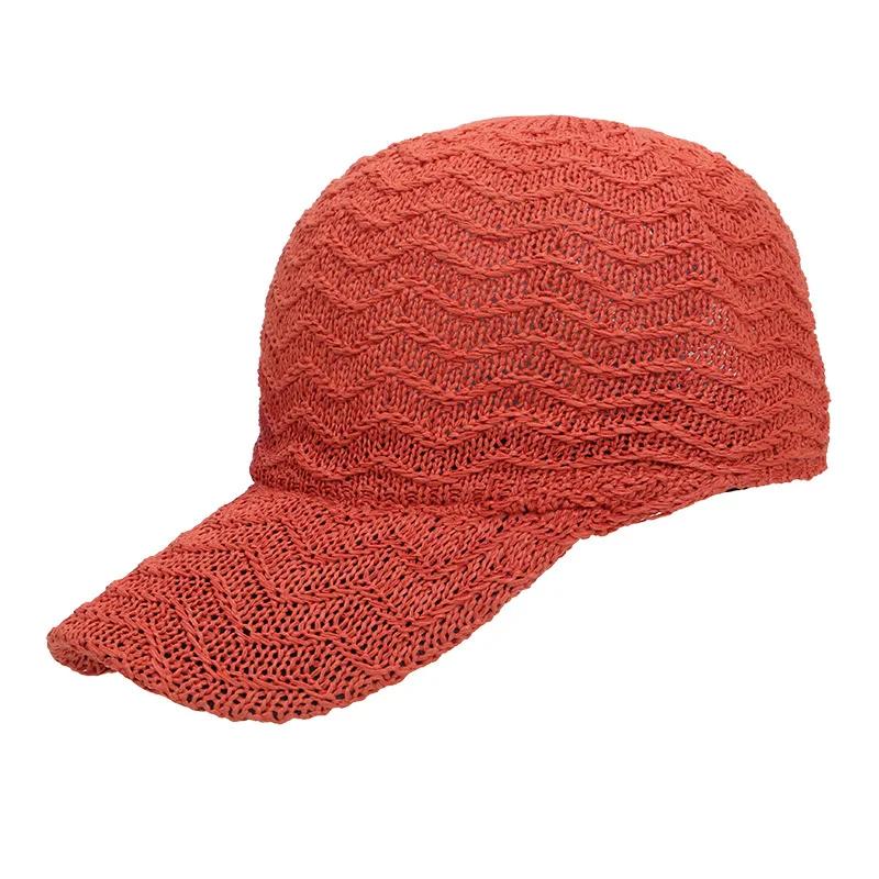 Summer Solid Color Peaked Hats Fashion Women Mesh Breathable Baseball Cap Personality Adjustable Snapback Hat Outdoor Sun Caps