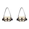 Женская сумка через плечо из искусственной кожи Chic Hobo Bag Patchwork Vintage Sling Bag (Бежевый Черный)