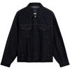Vintage Style Button Pure Cotton Denim Jacket Men Jackets Denim-Blue Black 40345MF